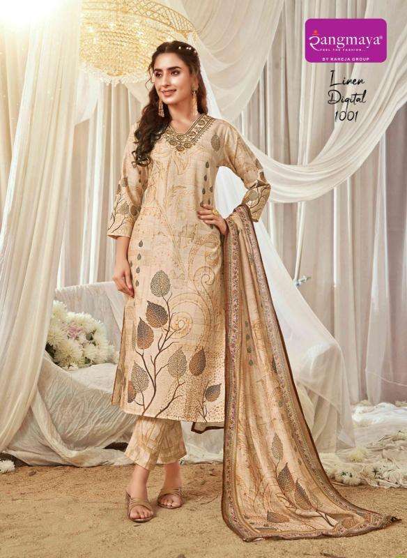 Rangmaya Linen Digital surat kurti manufacturers