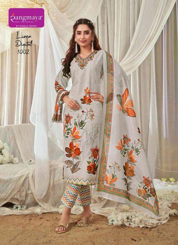 Rangmaya Linen Digital surat kurti manufacturers