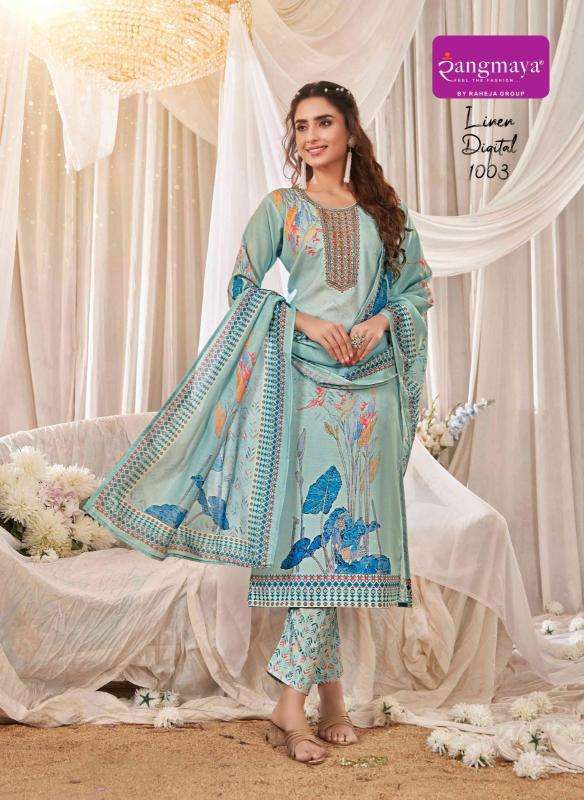 Rangmaya Linen Digital surat kurti manufacturers