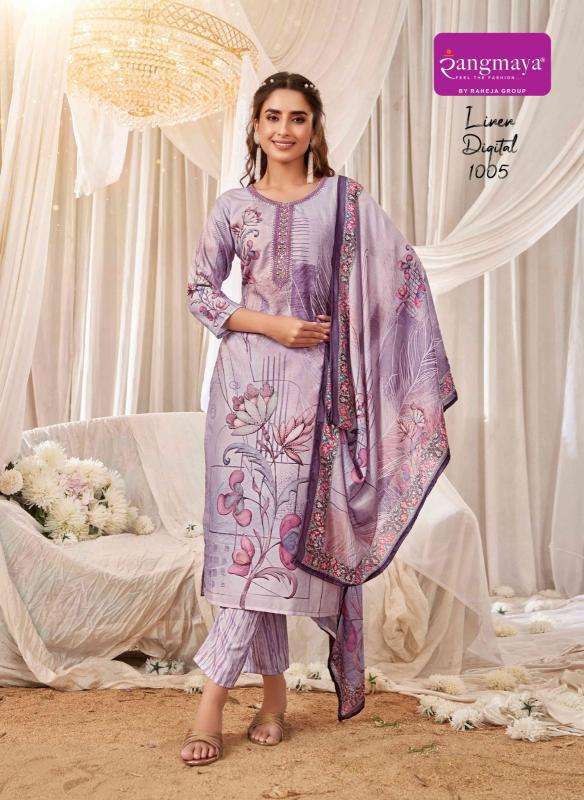 Rangmaya Linen Digital surat kurti manufacturers