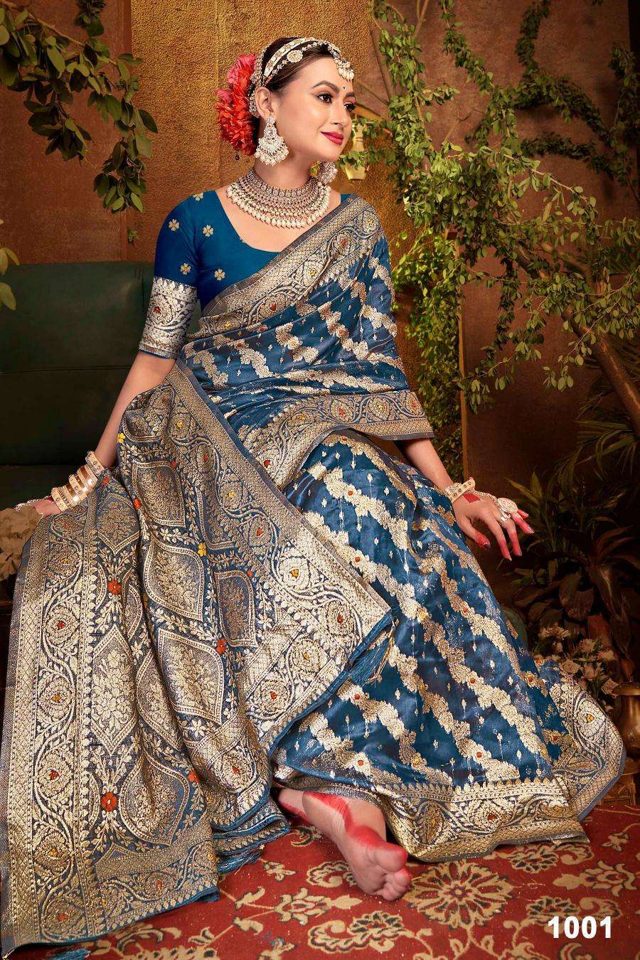 Saroj Mahakumbh organza sarovski vol.7 wholesale sarees online shopping