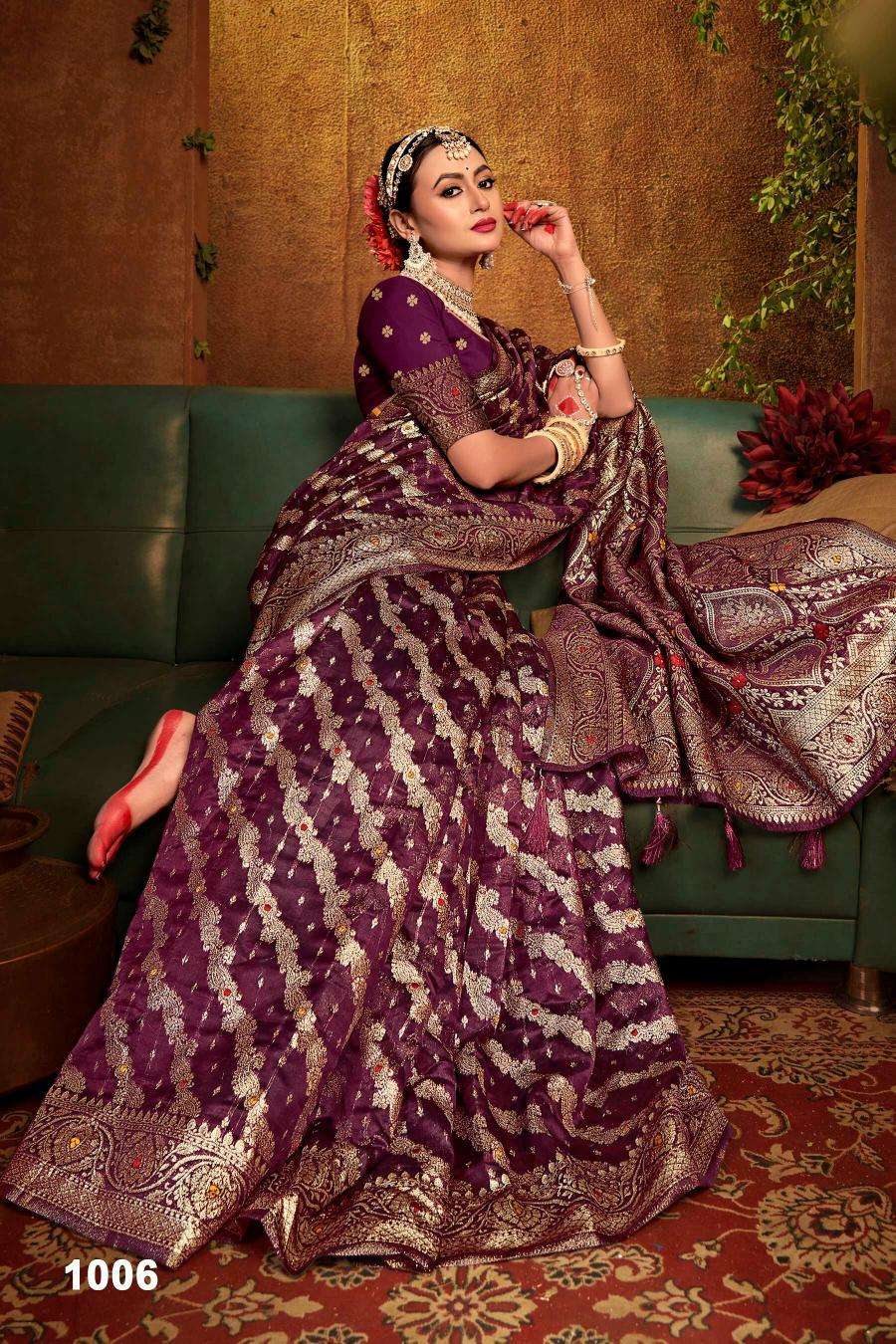 Saroj Mahakumbh organza sarovski vol.7 wholesale sarees online shopping