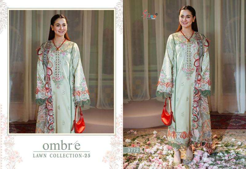 Shree Fabs Ombre Lawn Collection 25 Chiffon Dupatta Surat printed Salwar Kameez wholesale