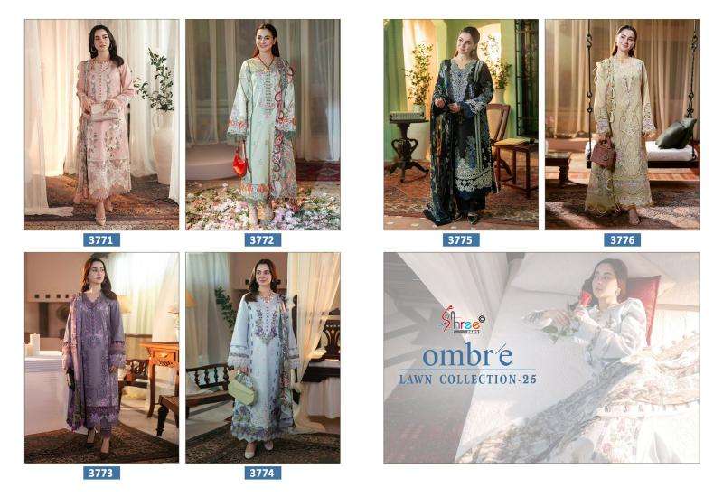 Shree Fabs Ombre Lawn Collection 25 Chiffon Dupatta Surat printed Salwar Kameez wholesale