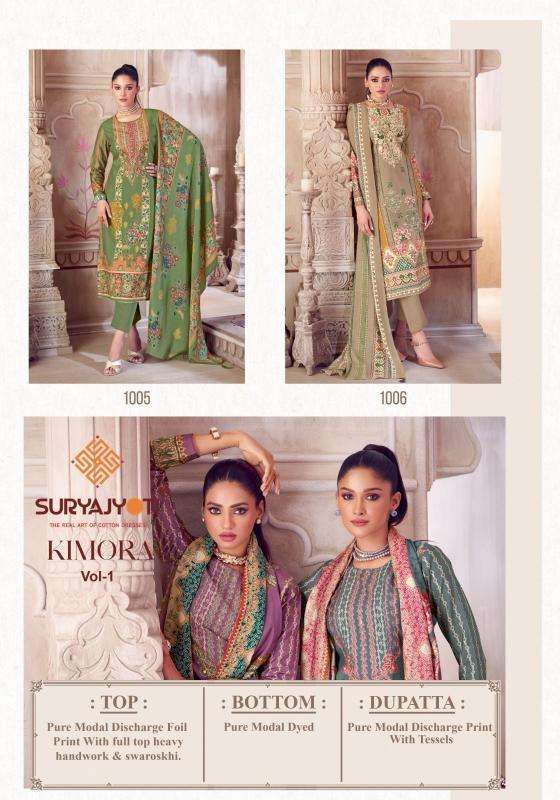 SuryaJyoti Kimora Vol-01 dress material wholesalers in surat