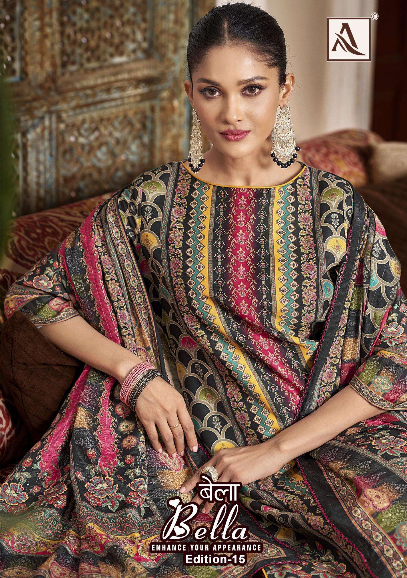 Alok Bella Vol 15 Wholesale dress material manufacturer in Surat