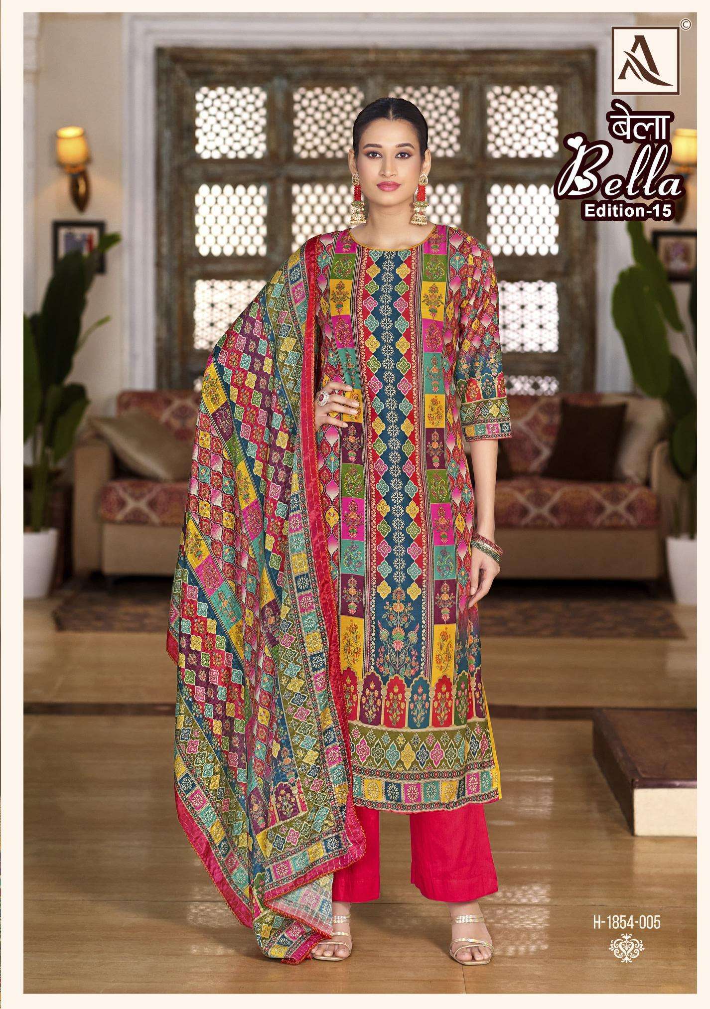 Alok Bella Vol 15 Wholesale dress material manufacturer in Surat