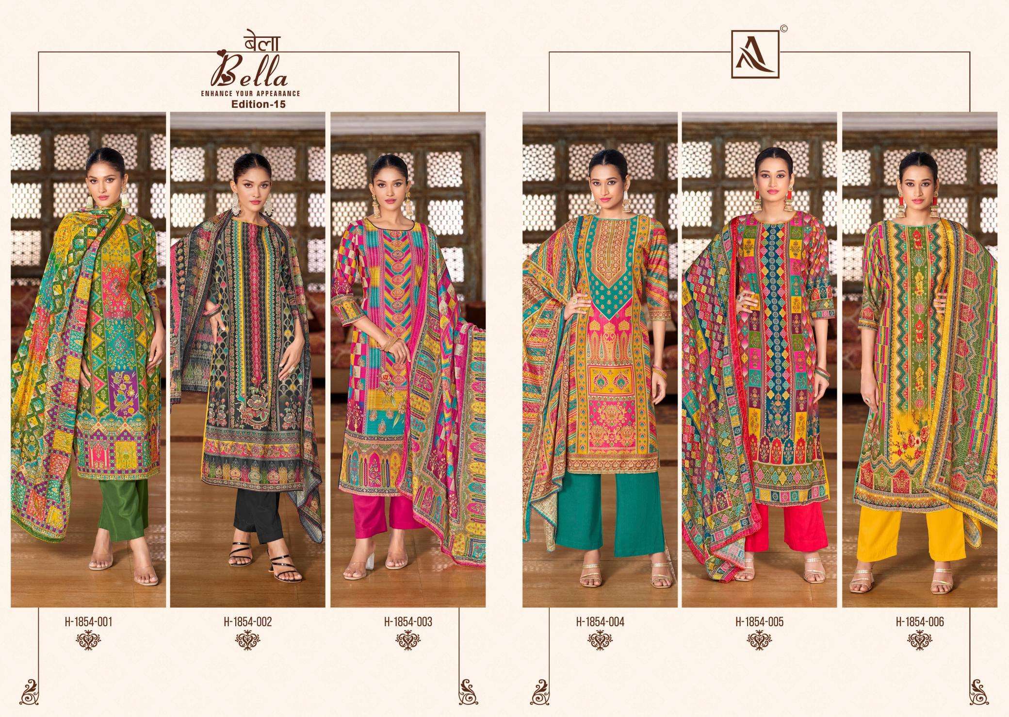 Alok Bella Vol 15 Wholesale dress material manufacturer in Surat