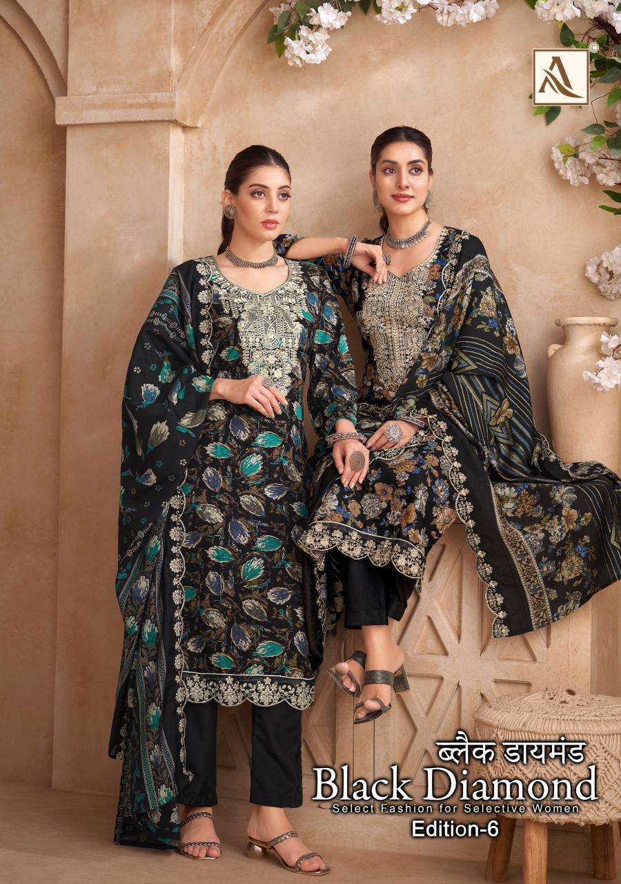 Alok Black Diamond Vol 6  Dress materials suppliers in West Bengal