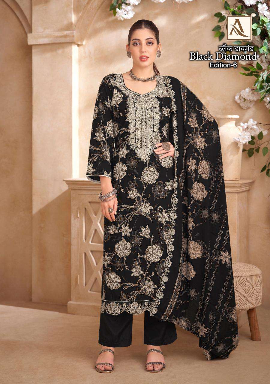 Alok Black Diamond Vol 6  Dress materials suppliers in West Bengal