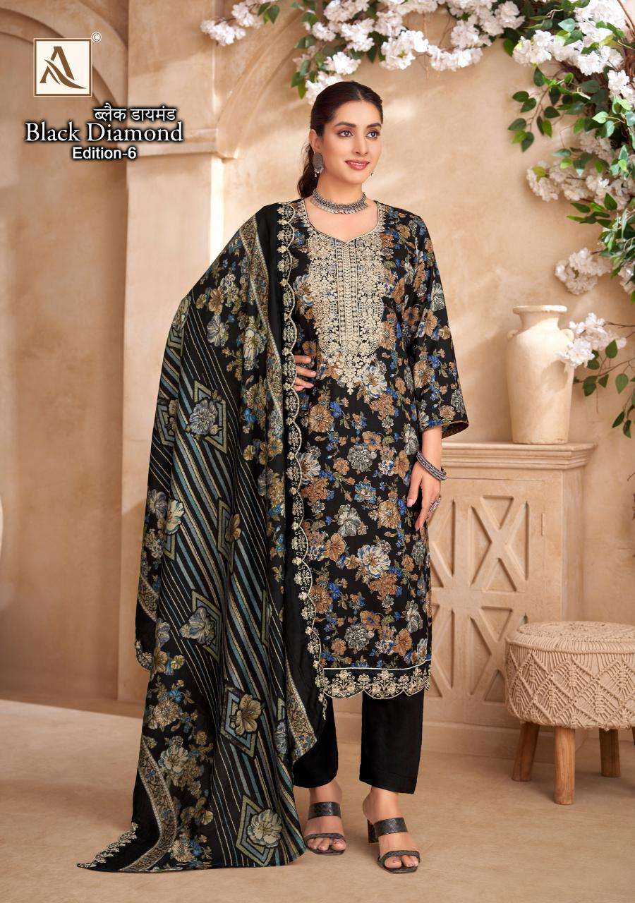 Alok Black Diamond Vol 6  Dress materials suppliers in West Bengal
