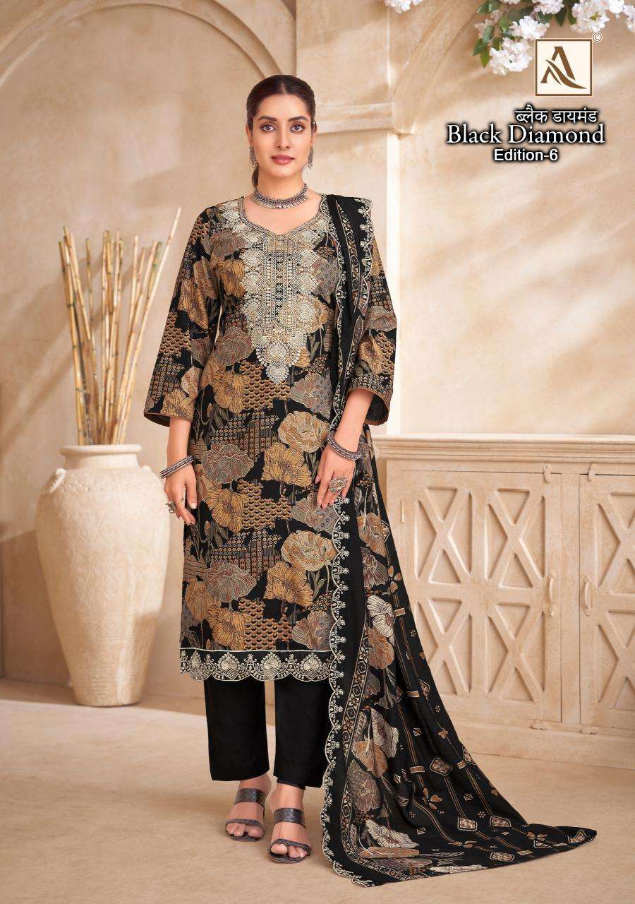 Alok Black Diamond Vol 6  Dress materials suppliers in West Bengal