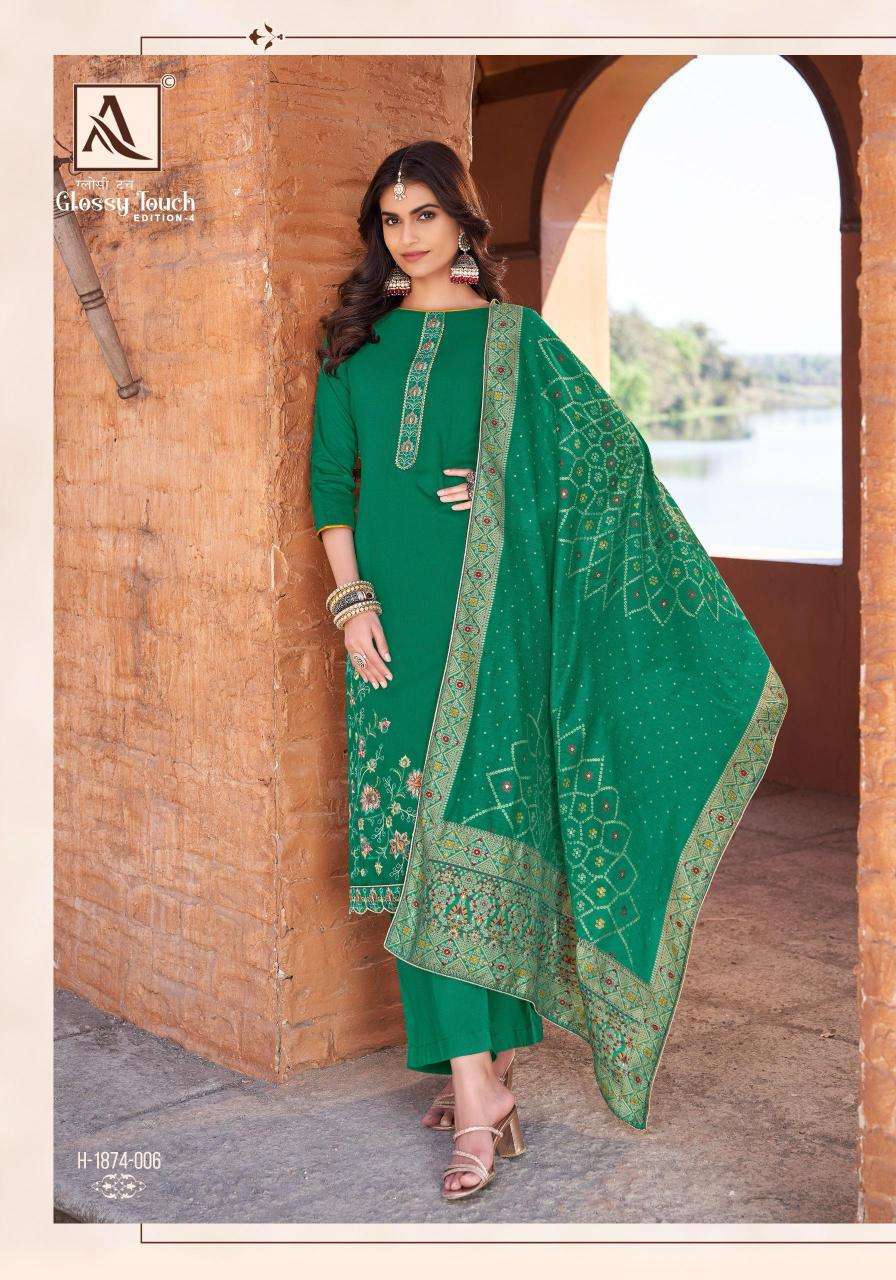 Alok Glossy Touch Vol 4 Dress material suppliers in Surat