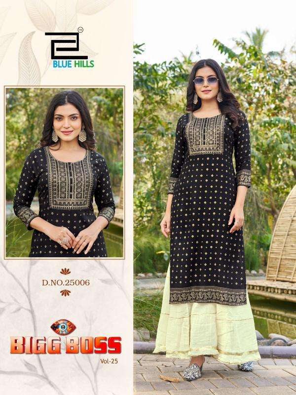 Blue Hills Bigg Boss Vol 25 kurti wholesale market in surat