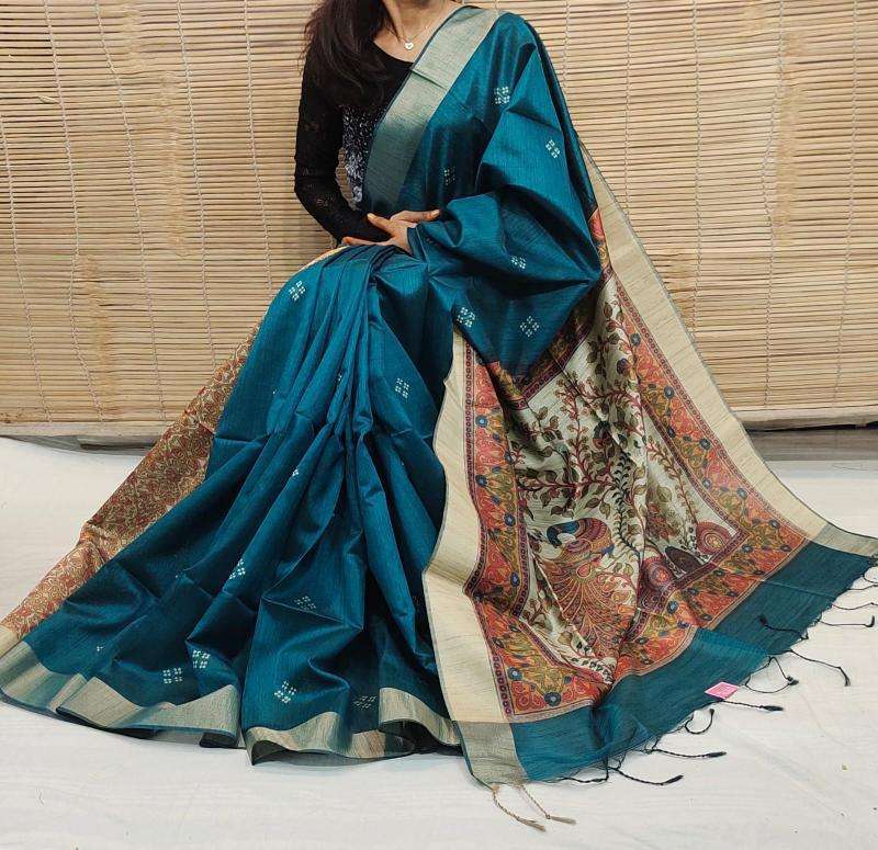 Kapda Thread Soft Khadi Raw silk Wholesale saree market in India