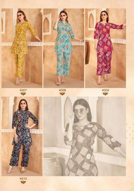 Mayur Alexa Vol-4 Cord Set Casual kurtis wholesale in Mumbai