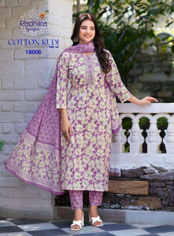 Radhika Lifestyle Cotton Kudi Vol 18 Online shopping for traditional Kurti
