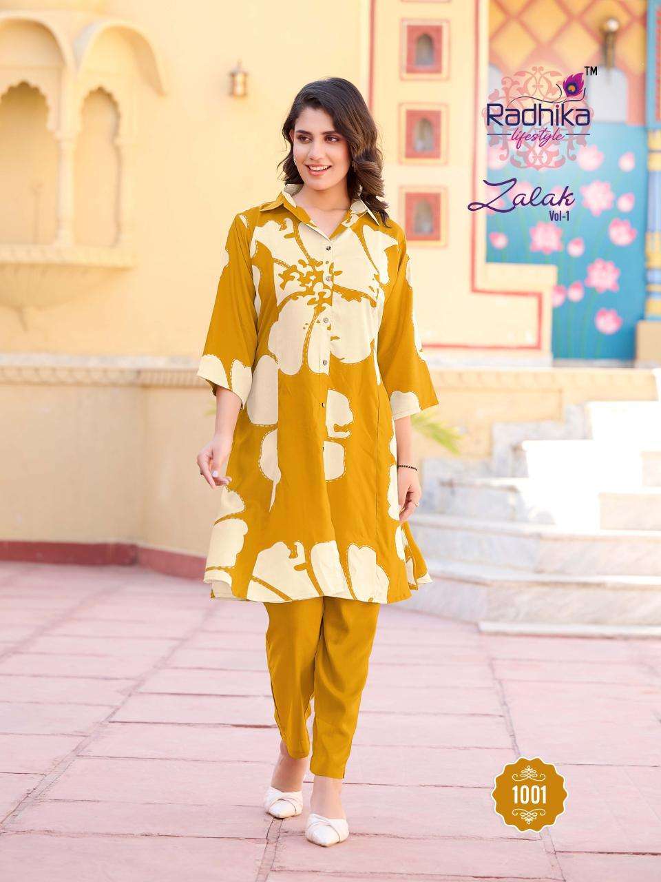 Radhika Lifestyle Zalak Vol 1 cord set Designer Kurtis in Mumbai