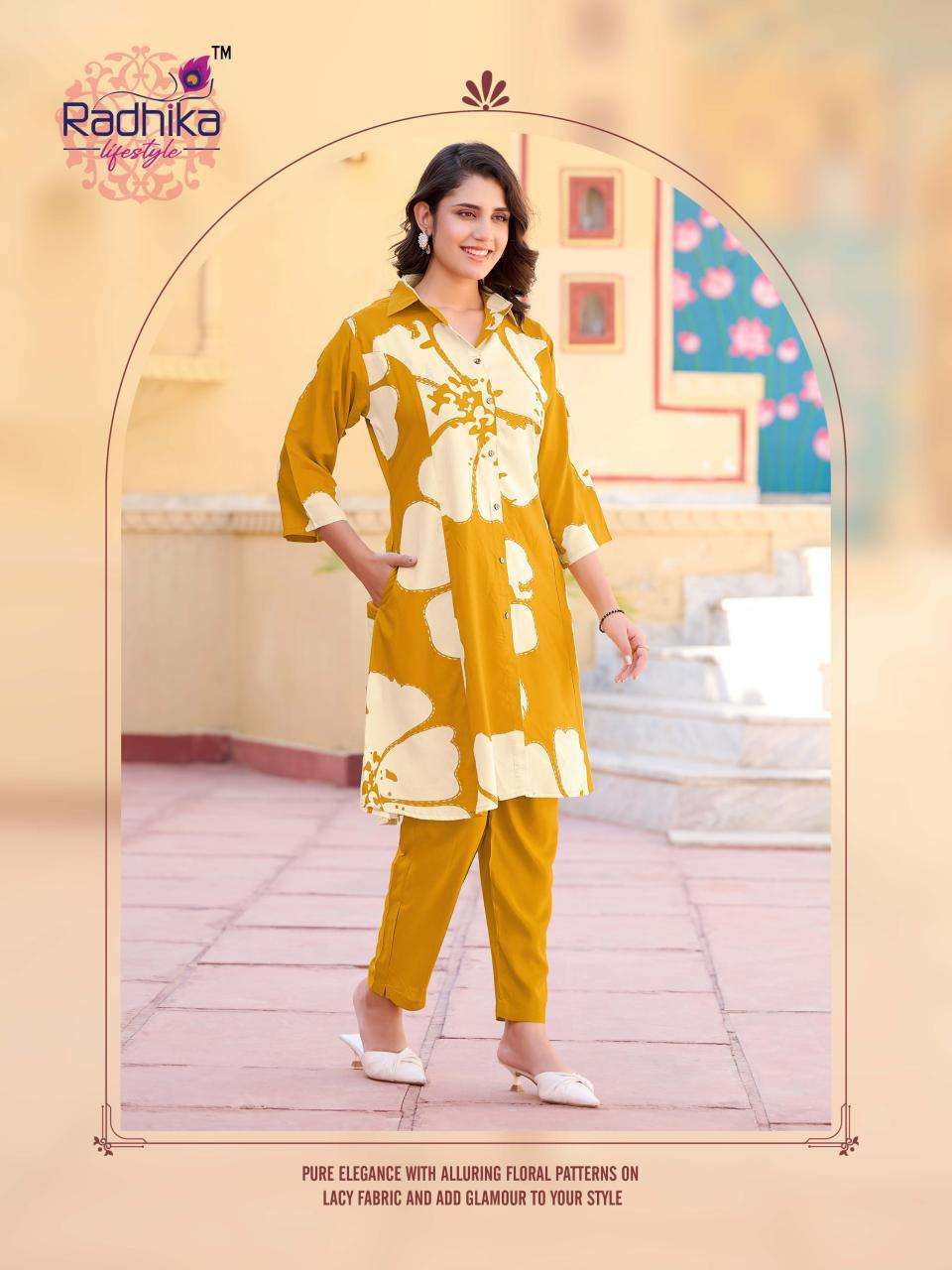 Radhika Lifestyle Zalak Vol 1 cord set Designer Kurtis in Mumbai
