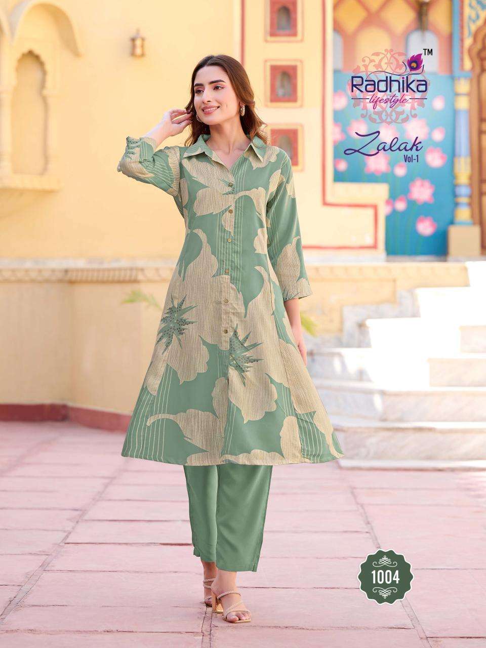 Radhika Lifestyle Zalak Vol 1 cord set Designer Kurtis in Mumbai