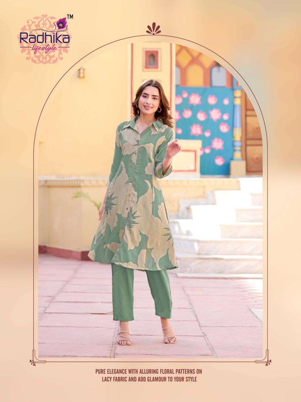 Radhika Lifestyle Zalak Vol 1 cord set Designer Kurtis in Mumbai
