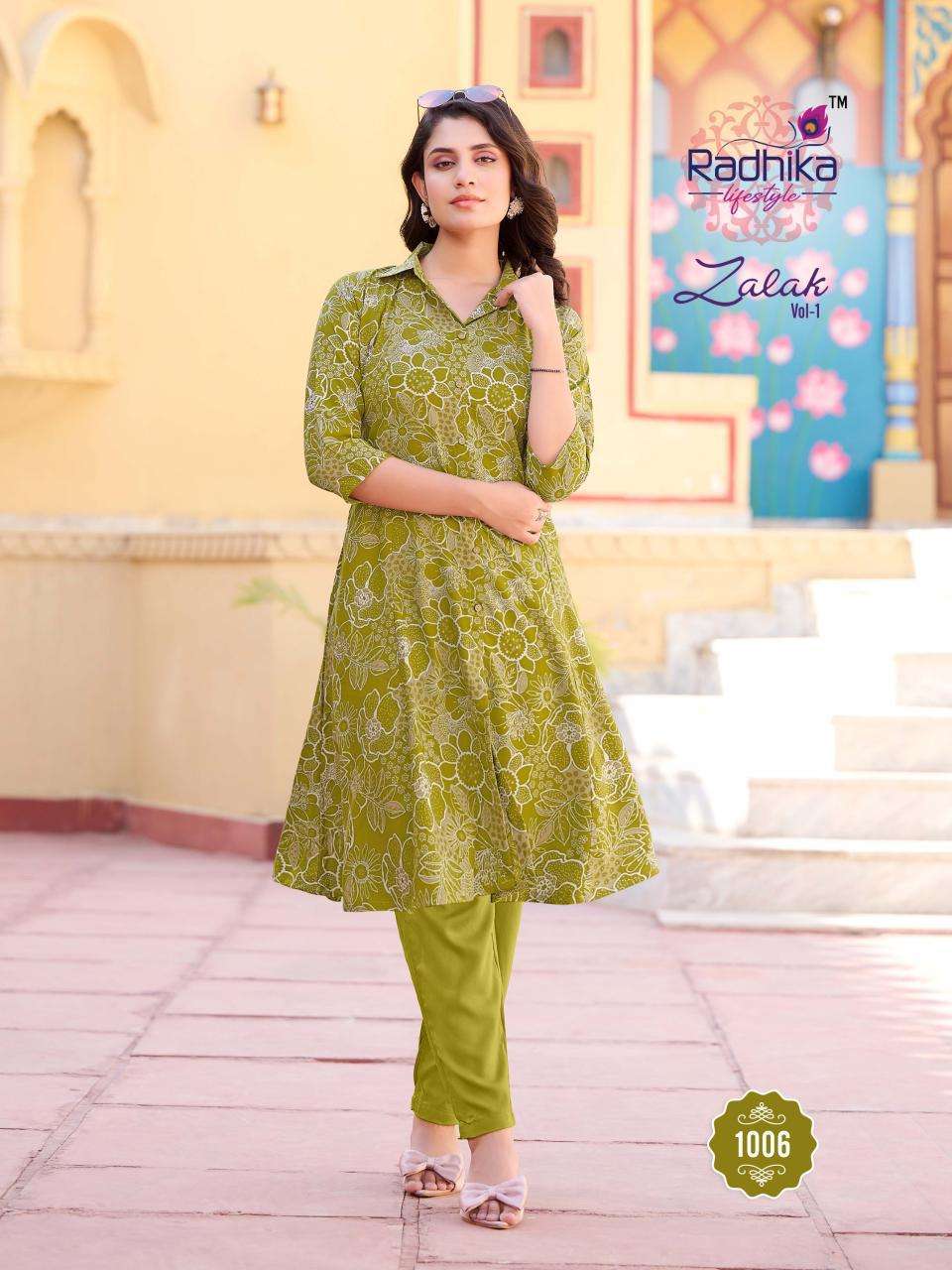 Radhika Lifestyle Zalak Vol 1 cord set Designer Kurtis in Mumbai