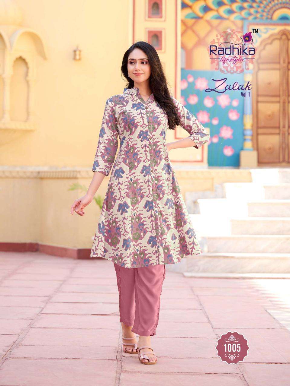Radhika Lifestyle Zalak Vol 1 cord set Designer Kurtis in Mumbai
