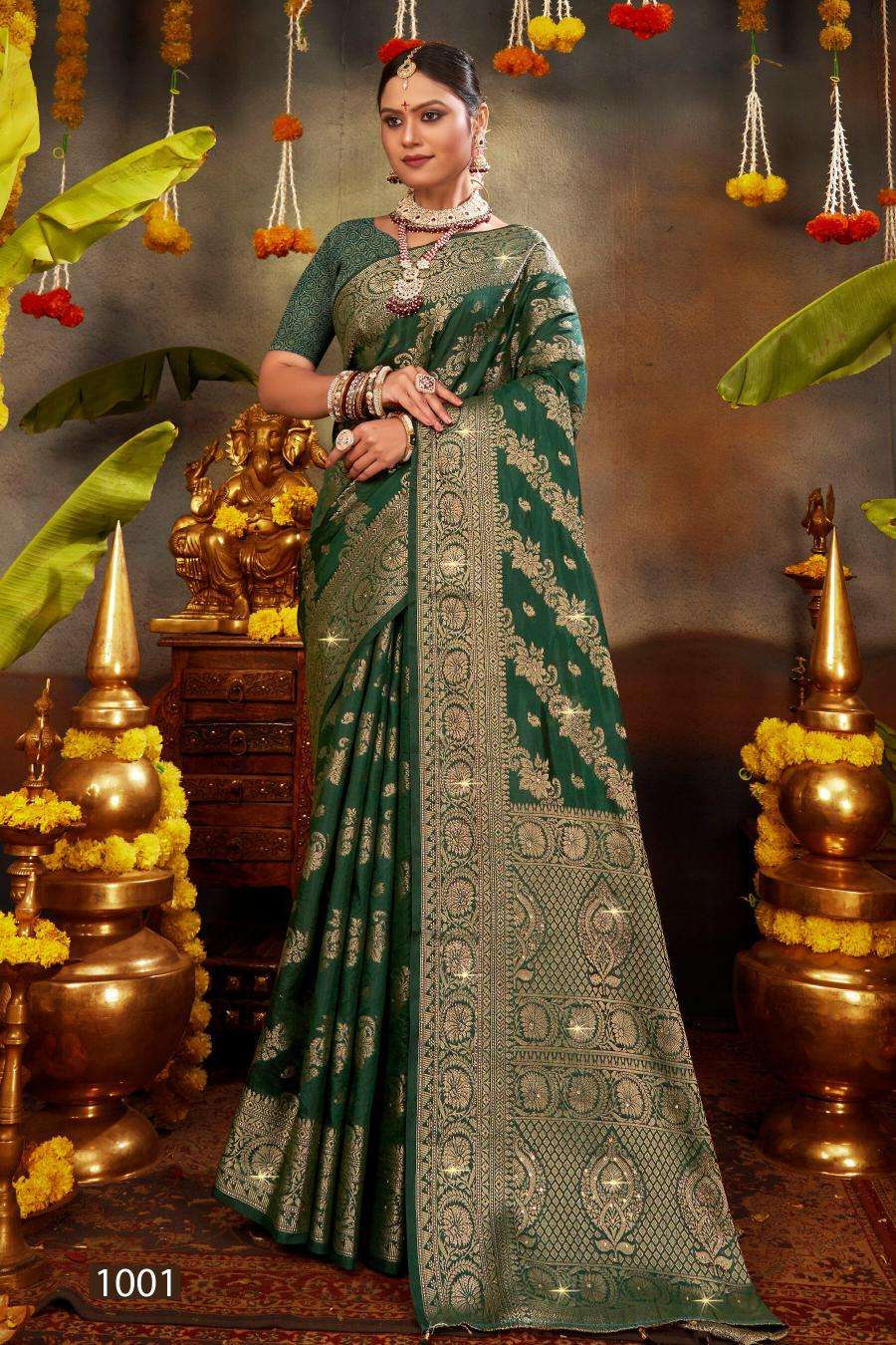 Saroj Kanchan Doal Swarovski vol.2 Saree wholesale suppliers in Bangalore