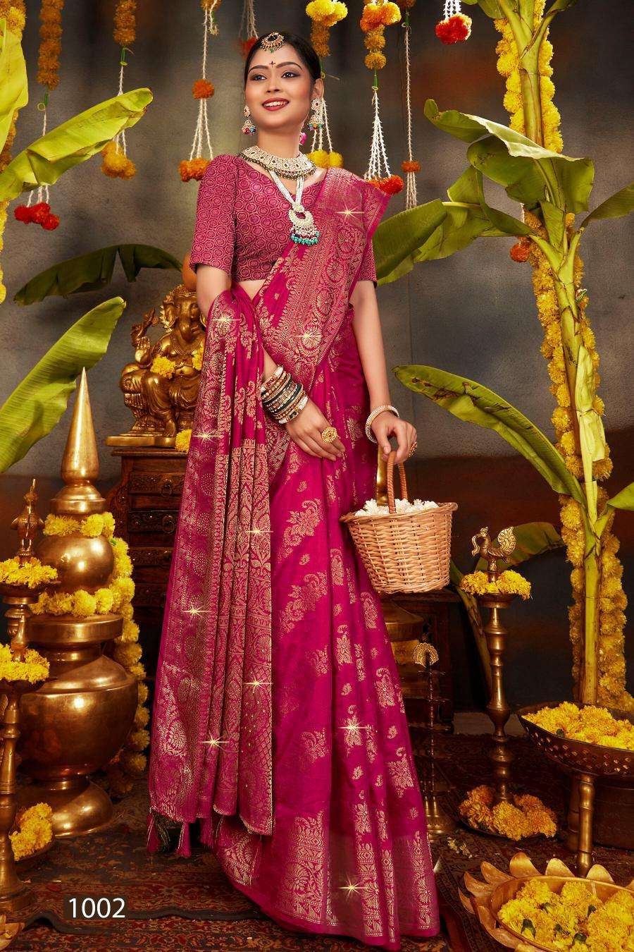 Saroj Kanchan Doal Swarovski vol.2 Saree wholesale suppliers in Bangalore