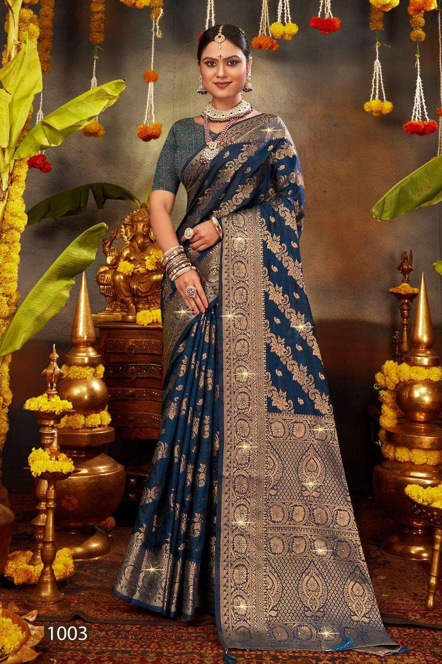 Saroj Kanchan Doal Swarovski vol.2 Saree wholesale suppliers in Bangalore