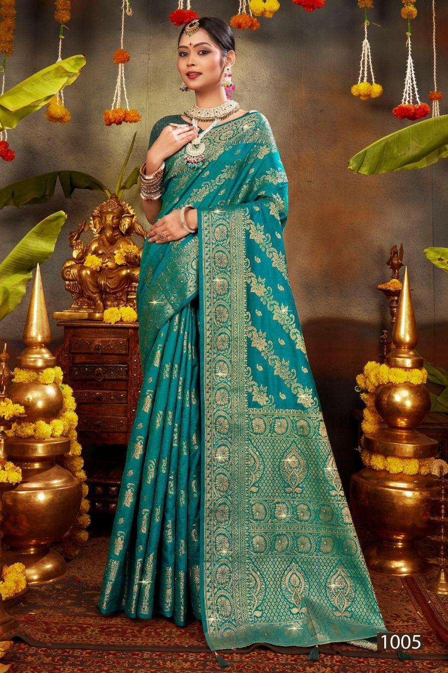 Saroj Kanchan Doal Swarovski vol.2 Saree wholesale suppliers in Bangalore