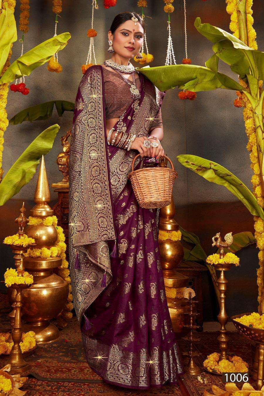 Saroj Kanchan Doal Swarovski vol.2 Saree wholesale suppliers in Bangalore
