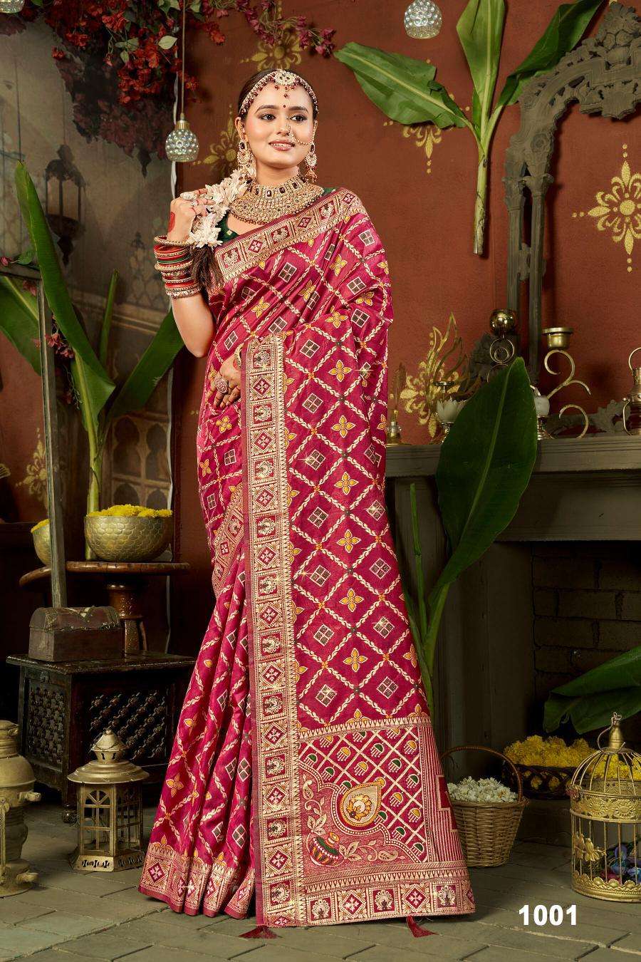 Saroj Prarambh silk swaroski vol.4 Wholesale saree market in Bangalore