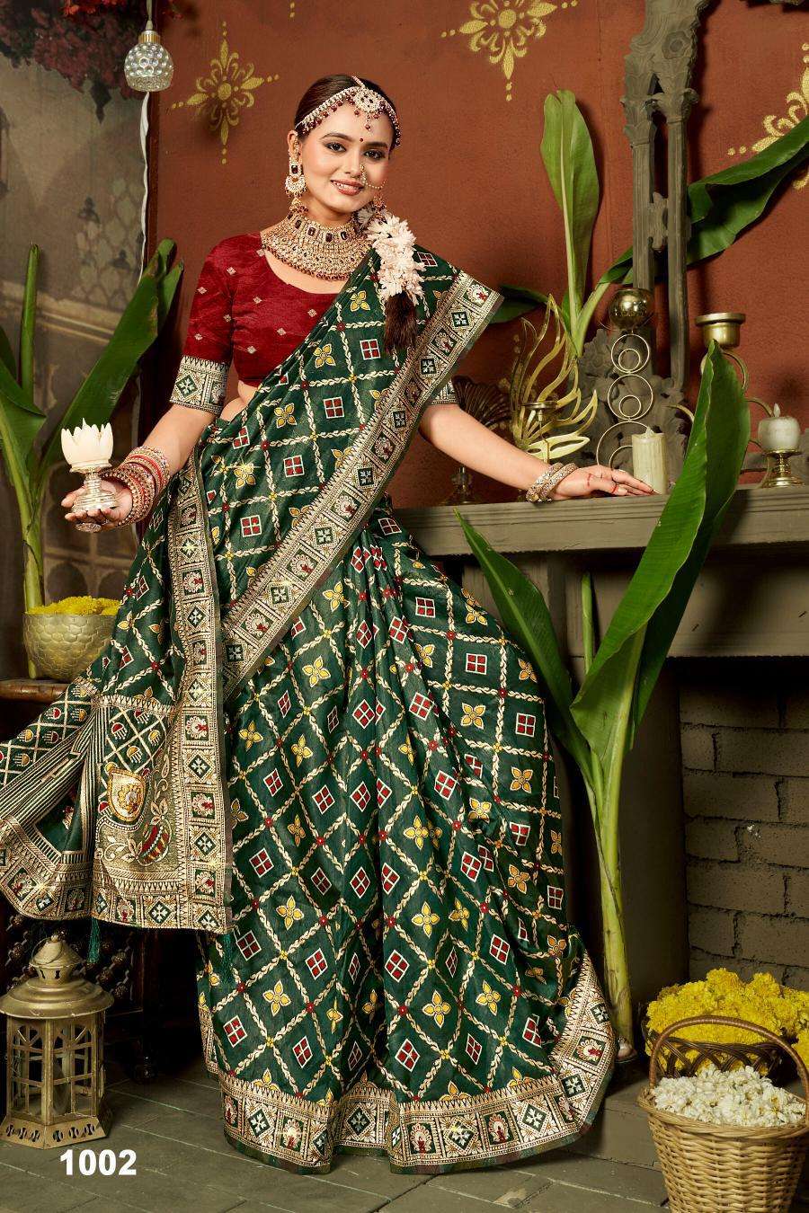 Saroj Prarambh silk swaroski vol.4 Wholesale saree market in Bangalore