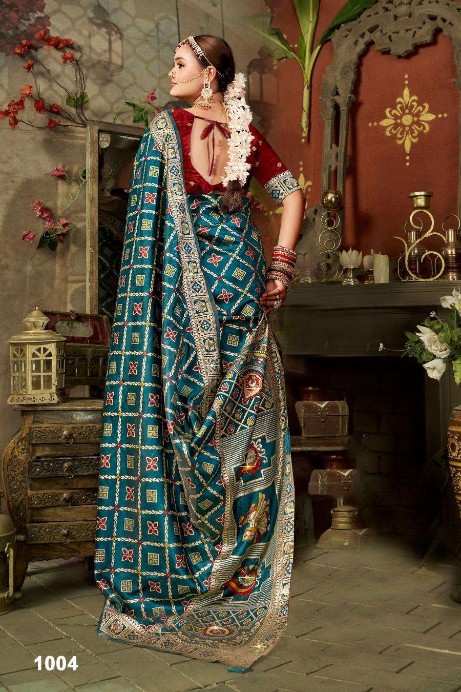 Saroj Prarambh silk swaroski vol.4 Wholesale saree market in Bangalore