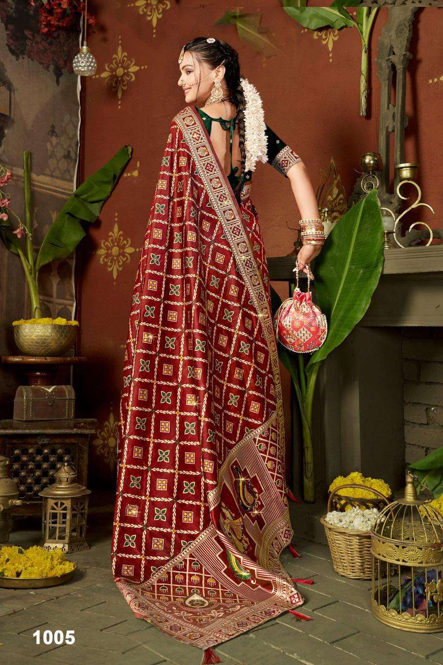 Saroj Prarambh silk swaroski vol.4 Wholesale saree market in Bangalore