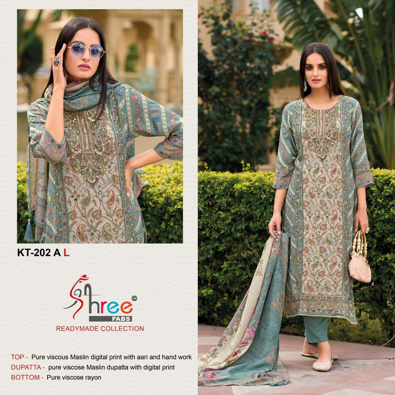 Shree Fabs KT 202 Pakistani embroidered suits in Ahmedabad