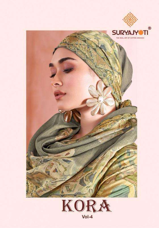 SuryaJyoti Kora Vol-04 Dress Material Wholesale