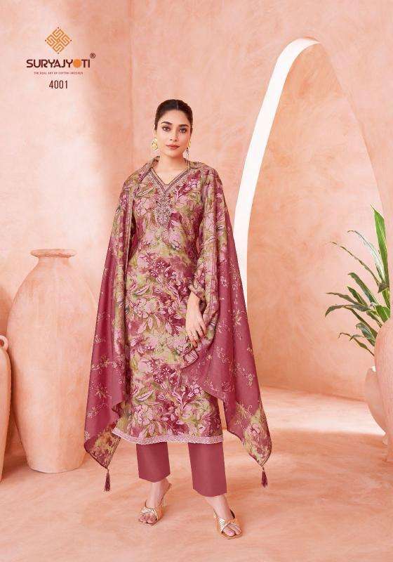 SuryaJyoti Kora Vol-04 Dress Material Wholesale