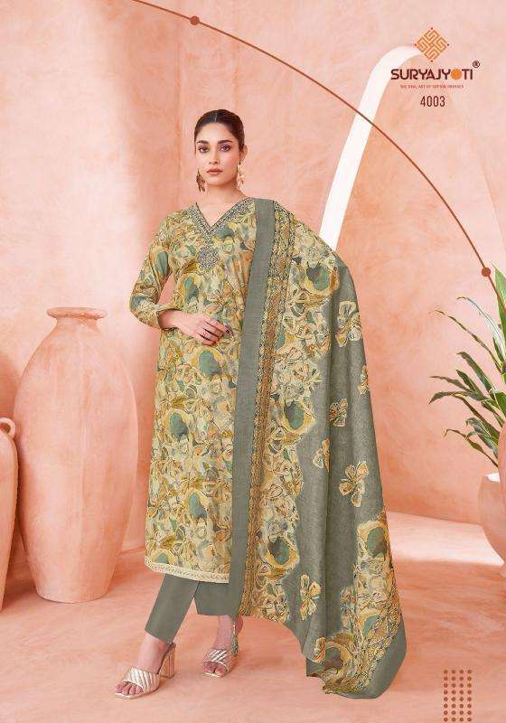 SuryaJyoti Kora Vol-04 Dress Material Wholesale