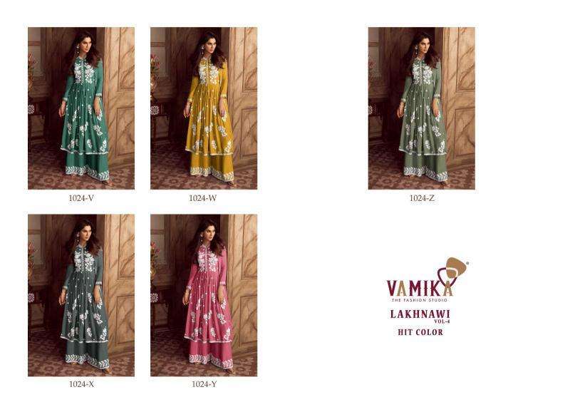 Vamika Lakhnavi Vol 4 Hit Color (D.NO.1024V To 1024Z) Kurti Wholesalers in Ahmedabad