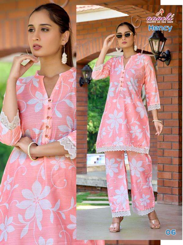 Aanchi Hency co ord set  wholesale kurti manufacturers in surat