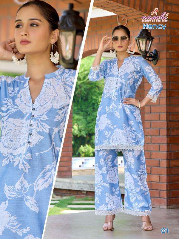 Aanchi Hency co ord set  wholesale kurti manufacturers in surat