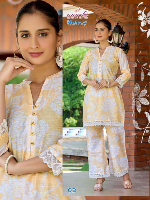 Aanchi Hency co ord set  wholesale kurti manufacturers in surat