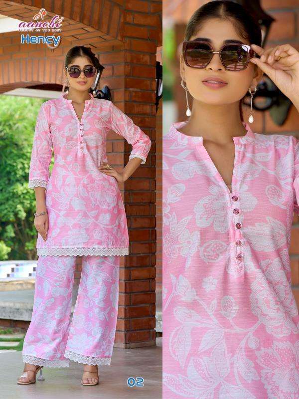 Aanchi Hency co ord set  wholesale kurti manufacturers in surat