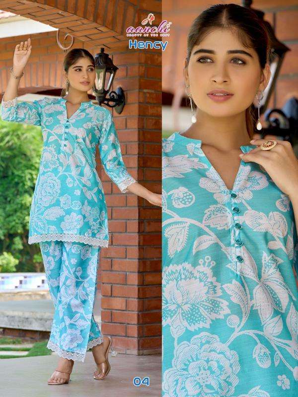 Aanchi Hency co ord set  wholesale kurti manufacturers in surat