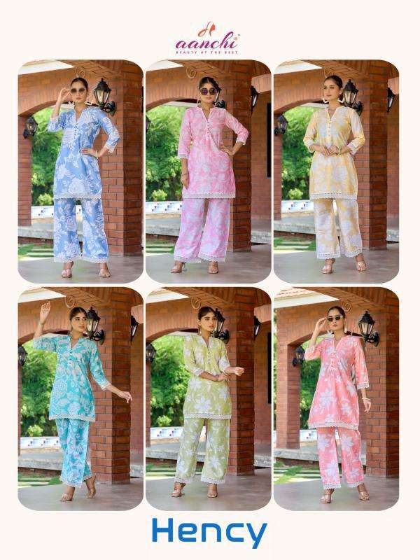 Aanchi Hency co ord set  wholesale kurti manufacturers in surat
