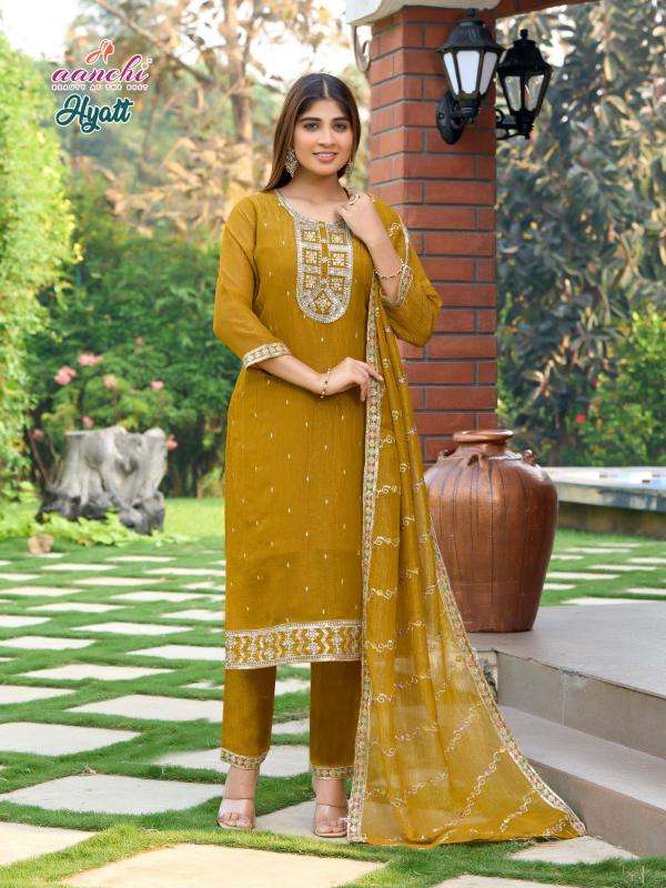 Aanchi hyatt crunchy short kurti manufacturers in surat
