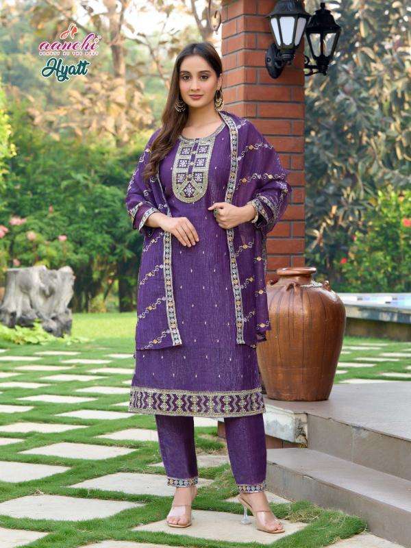 Aanchi hyatt crunchy short kurti manufacturers in surat