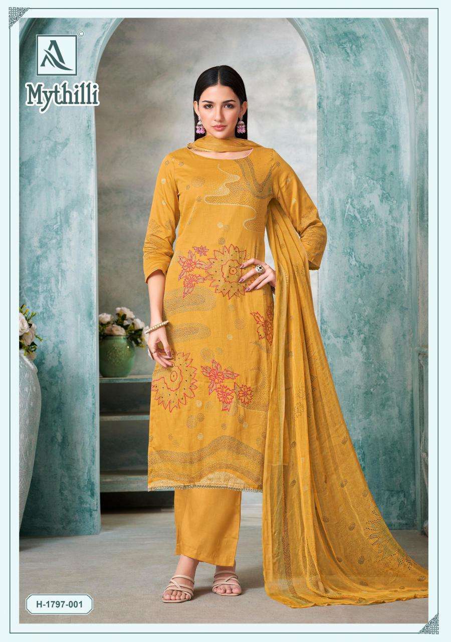 Alok Mythilli Vol 3 Cotton dress material wholesalers in Surat